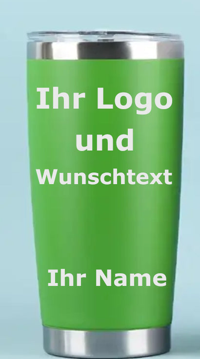 Thermobecher beidseitig graviert und personalisiert