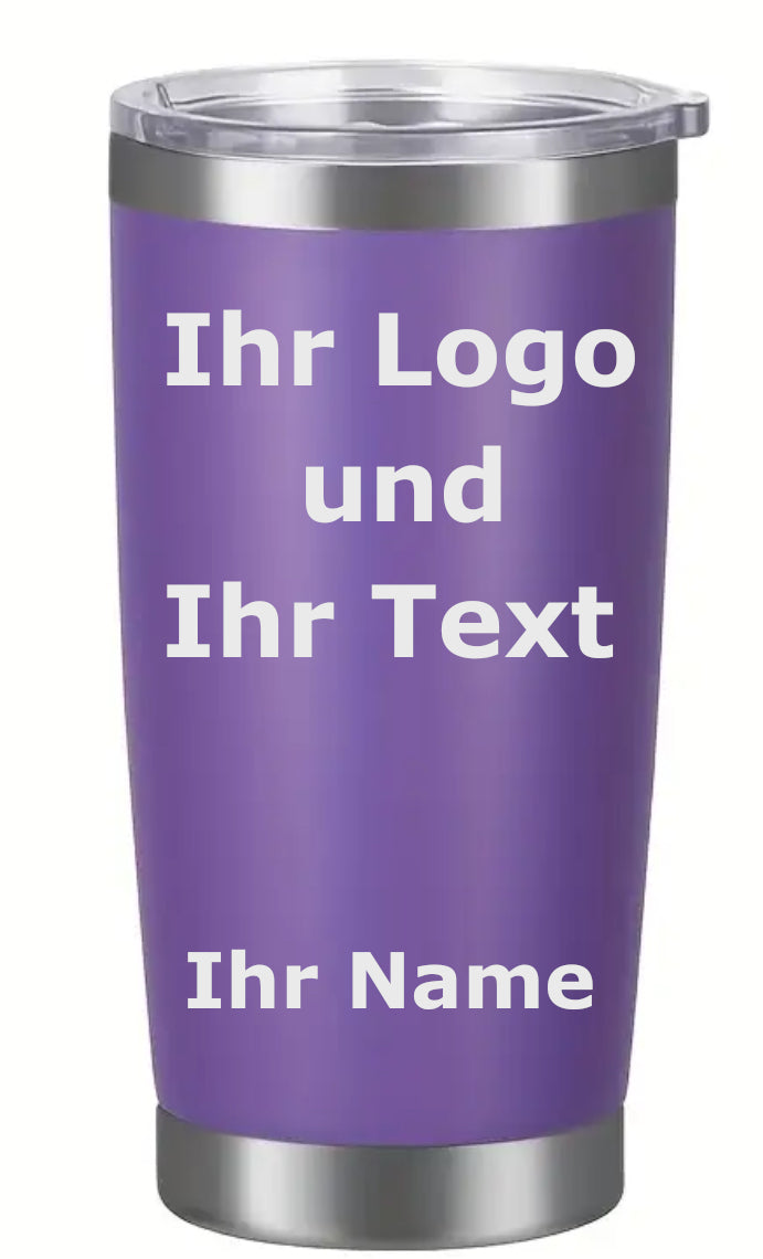 Thermobecher beidseitig graviert und personalisiert
