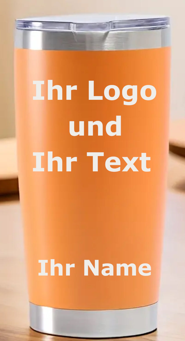 Thermobecher beidseitig graviert und personalisiert