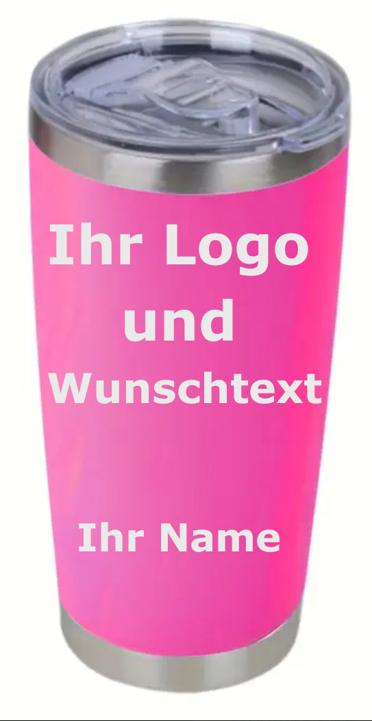 Thermobecher beidseitig graviert und personalisiert