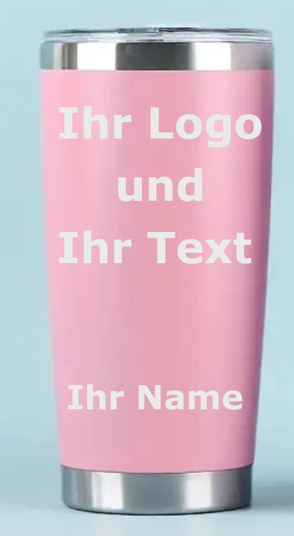 Thermobecher beidseitig graviert und personalisiert
