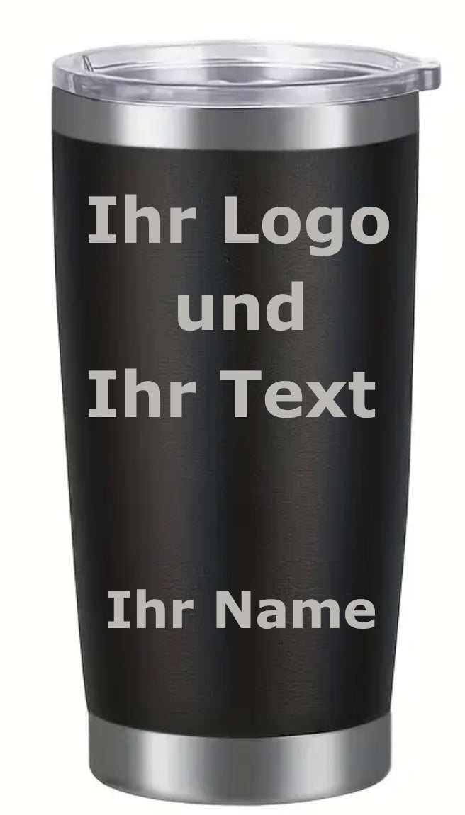 Thermobecher beidseitig graviert und personalisiert