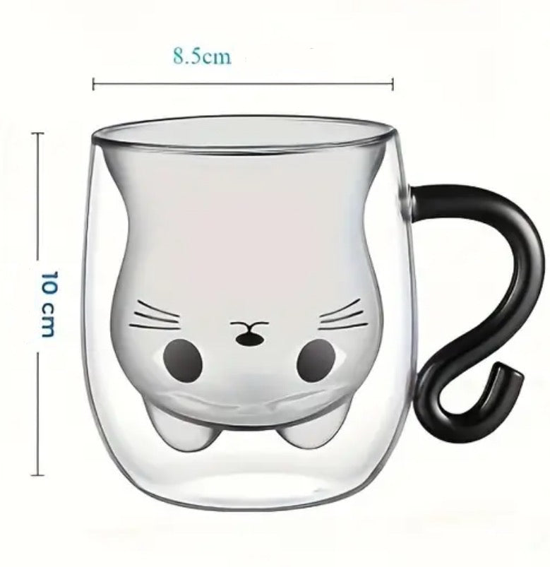Doppelwandiger Kaffee Katzenbecher