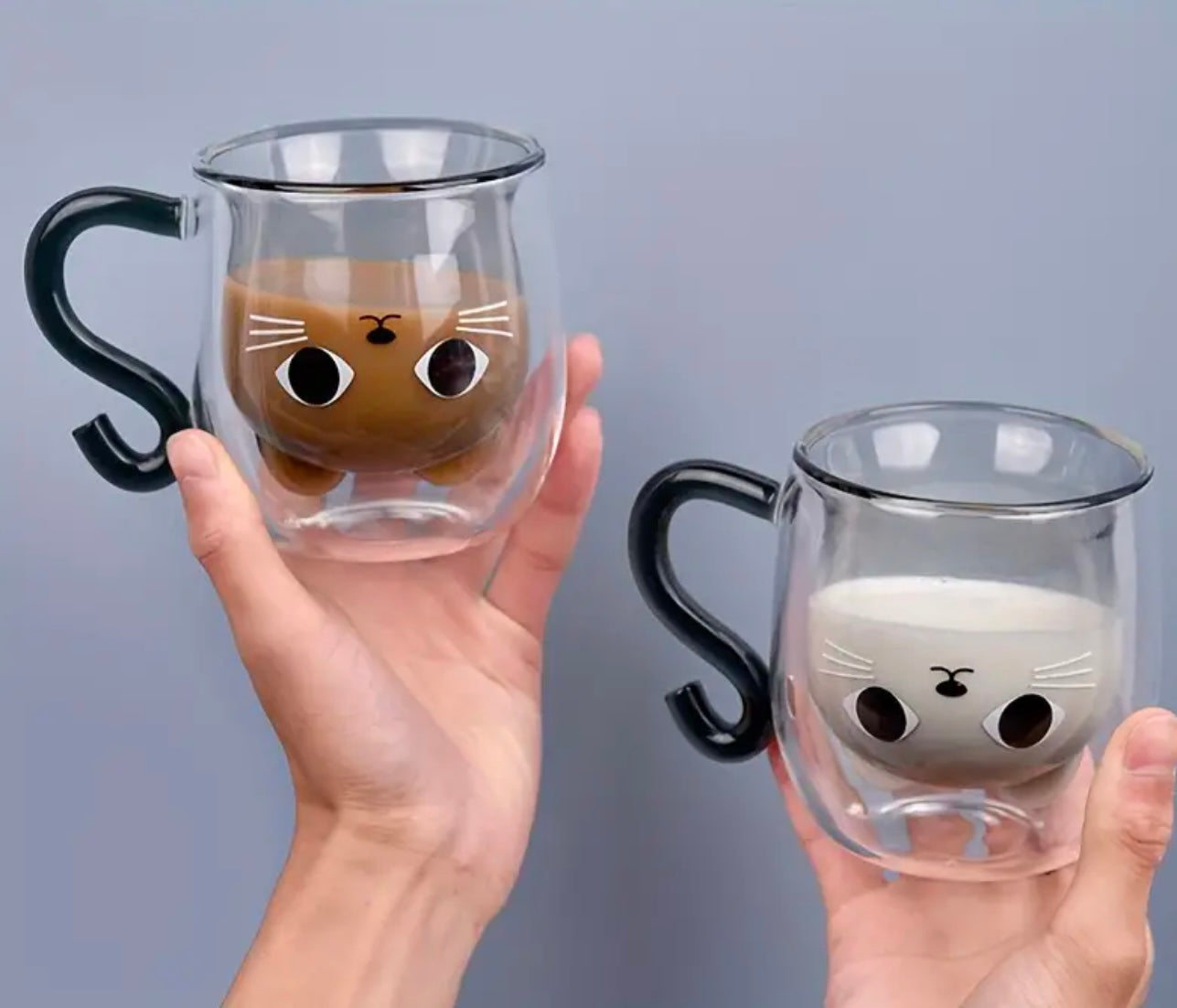 Doppelwandiger Kaffee Katzenbecher
