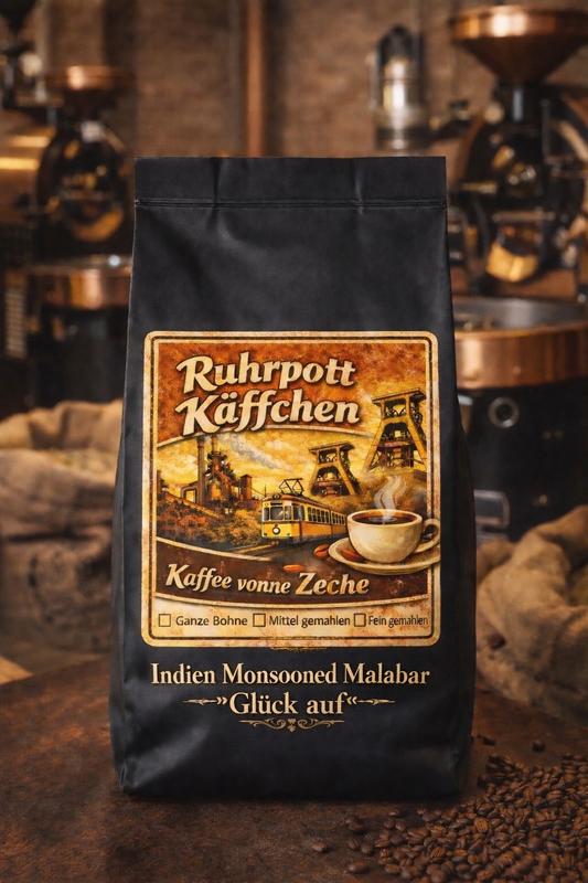 Glück auf  (Indien Mosooned Malabar / Schokolade / Würzig / Erdig)