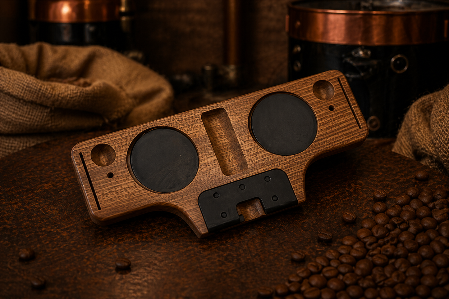 Holz Tamperstation "Barista Italiano"  --Personalisierbar--