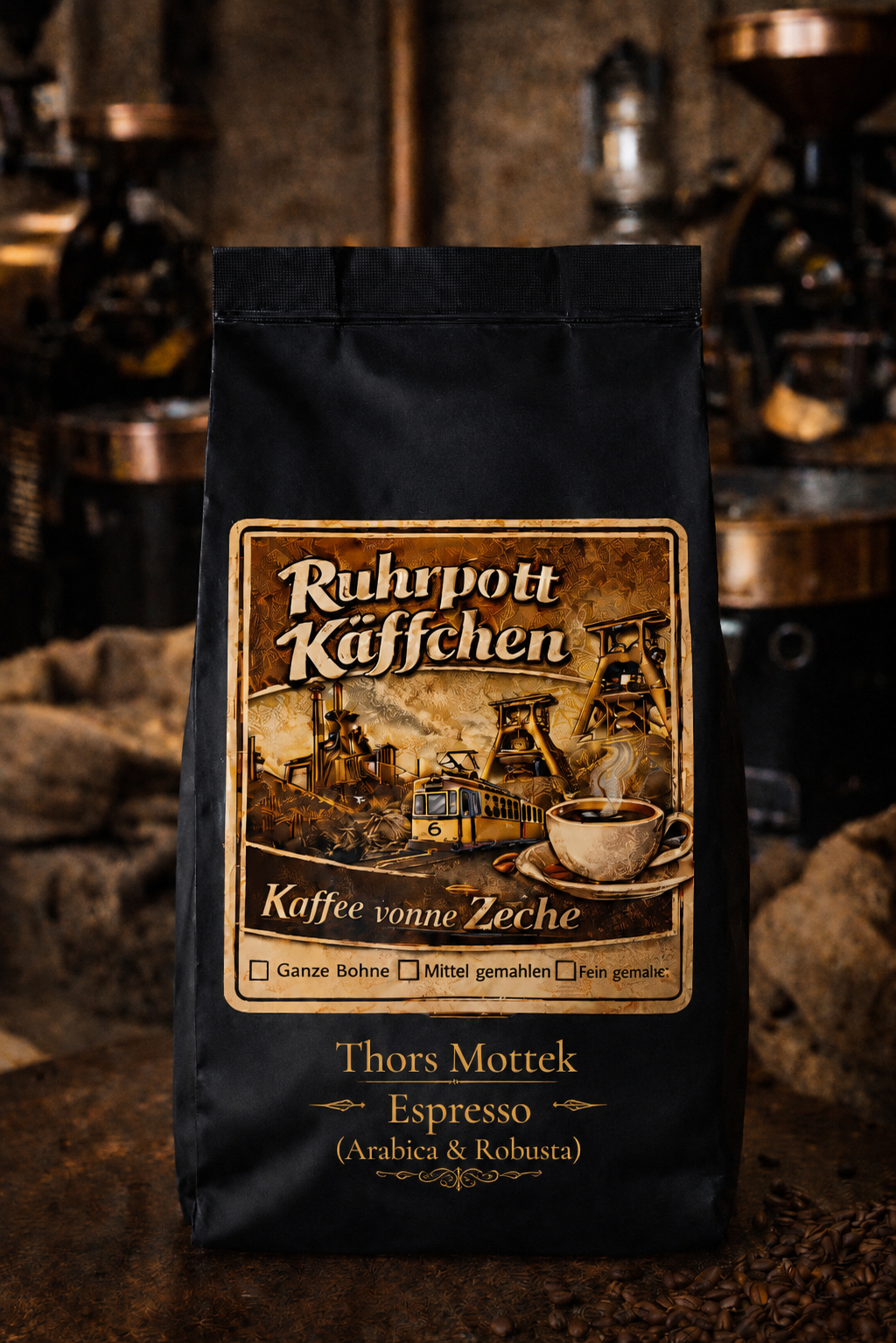 Thors Mottek ( Espresso Blend mit 50% Arabica und 50% Robusta)
