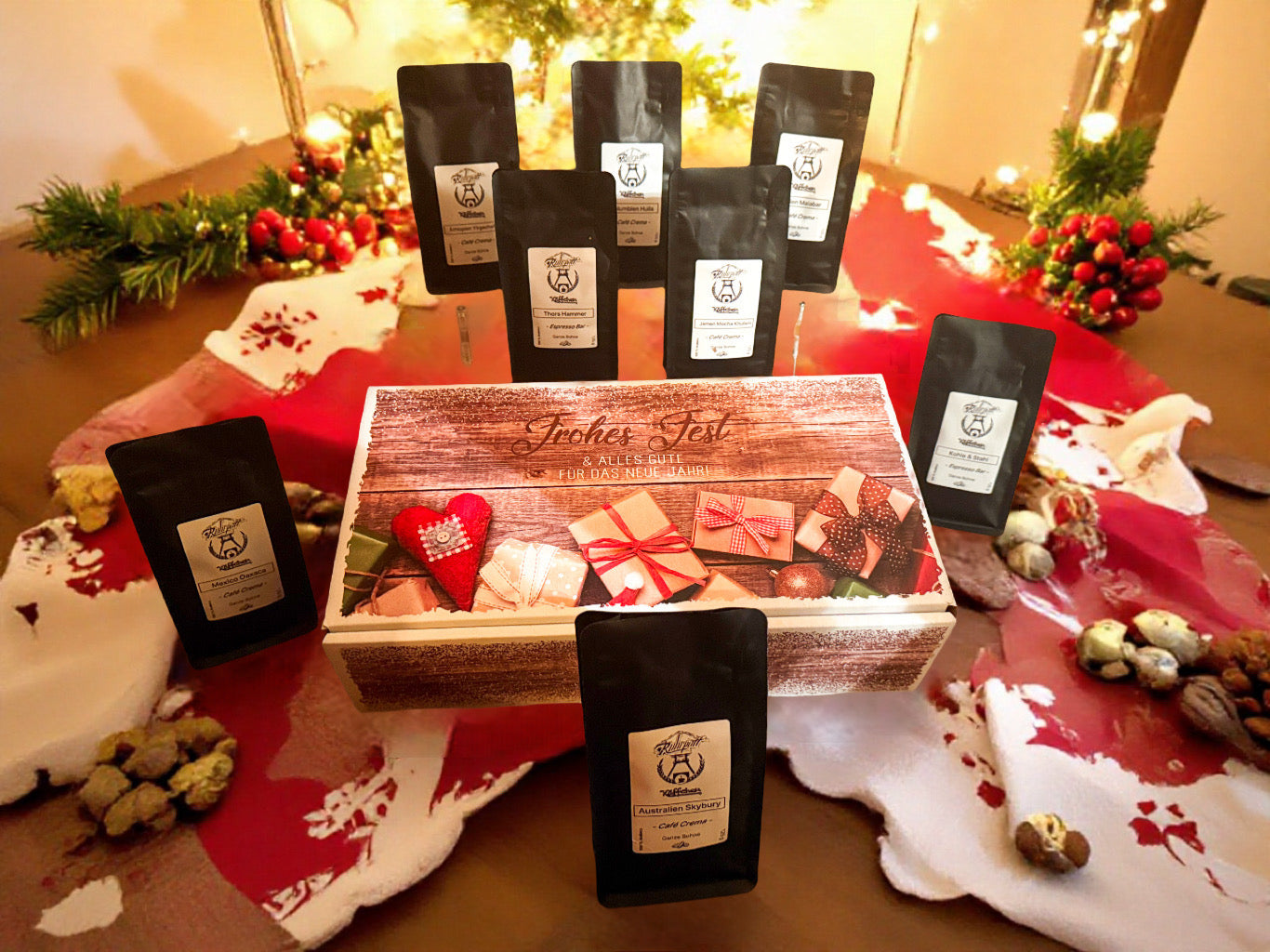 Weihnachten Kaffee-Geschenkset 8x125g